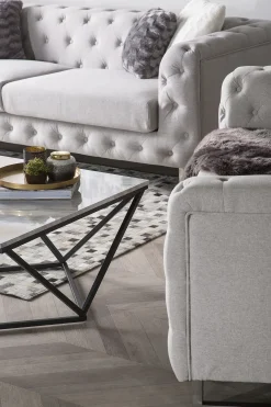 Online Sofa dla 2 osób VISSLAND Jasnobeżowy Sofy Tapicerowane|Sofy Dwuosobowe