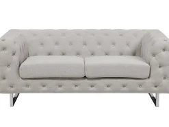 Online Sofa dla 2 osób VISSLAND Jasnobeżowy Sofy Tapicerowane|Sofy Dwuosobowe