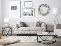 Online Sofa dla 2 osób VISSLAND Jasnobeżowy Sofy Tapicerowane|Sofy Dwuosobowe