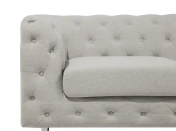 Online Sofa dla 2 osób VISSLAND Jasnobeżowy Sofy Tapicerowane|Sofy Dwuosobowe