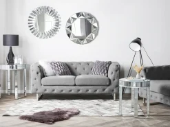Sofa dla 2 osób VISSLAND Jasnoszary Sofy Tapicerowane|Sofy Dwuosobowe