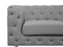 Sofa dla 2 osób VISSLAND Jasnoszary Sofy Tapicerowane|Sofy Dwuosobowe