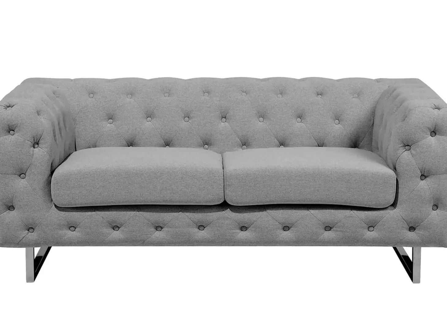 Sofa dla 2 osób VISSLAND Jasnoszary Sofy Tapicerowane|Sofy Dwuosobowe