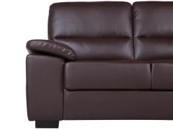 Hot Sofa dla 2 osób VOGAR Ekoskóra Ciemnobrązowy Sofy Dwuosobowe|Kolekcje Sof
