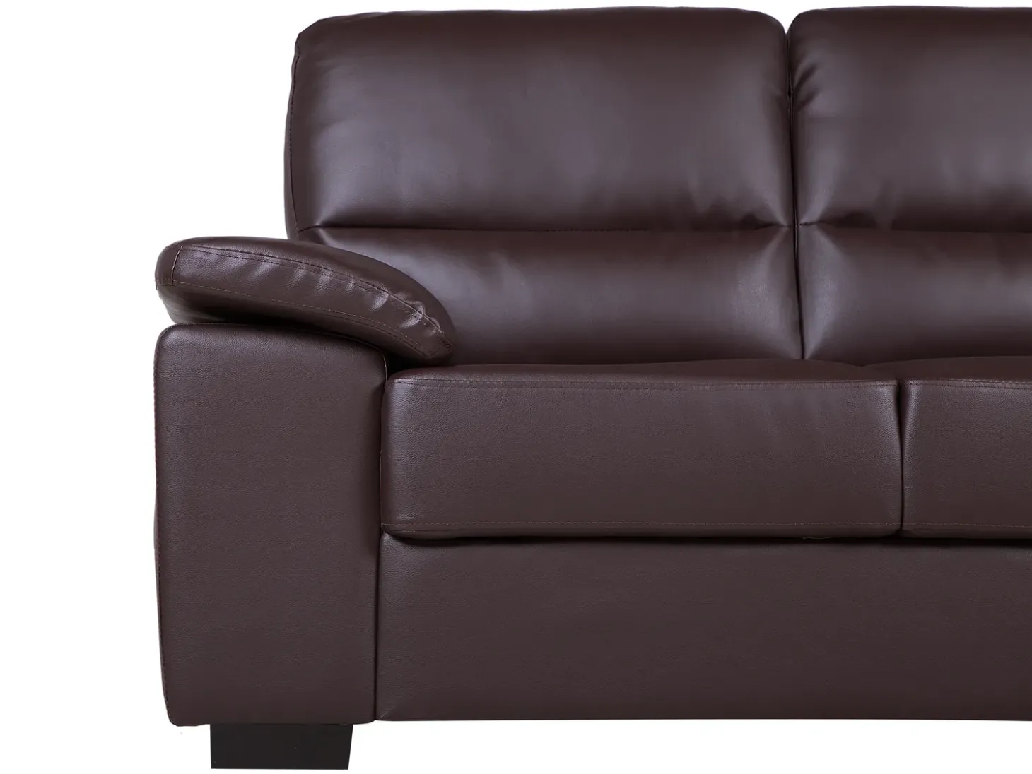 Hot Sofa dla 2 osób VOGAR Ekoskóra Ciemnobrązowy Sofy Dwuosobowe|Kolekcje Sof