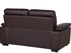 Hot Sofa dla 2 osób VOGAR Ekoskóra Ciemnobrązowy Sofy Dwuosobowe|Kolekcje Sof