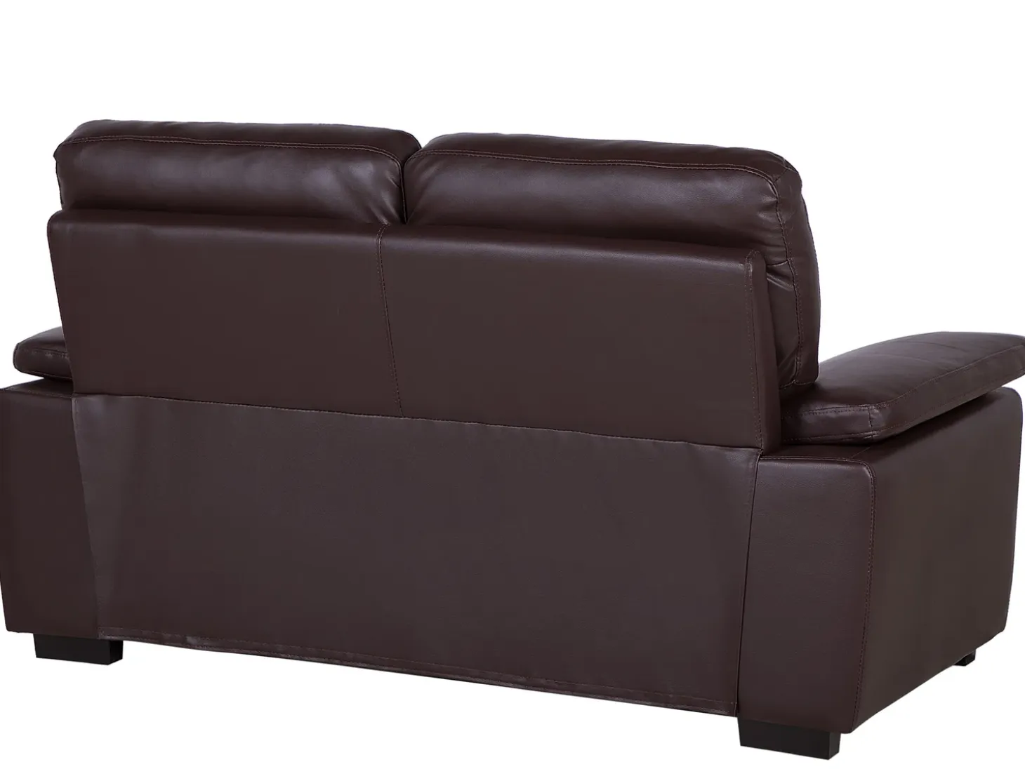Hot Sofa dla 2 osób VOGAR Ekoskóra Ciemnobrązowy Sofy Dwuosobowe|Kolekcje Sof
