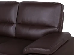 Hot Sofa dla 2 osób VOGAR Ekoskóra Ciemnobrązowy Sofy Dwuosobowe|Kolekcje Sof