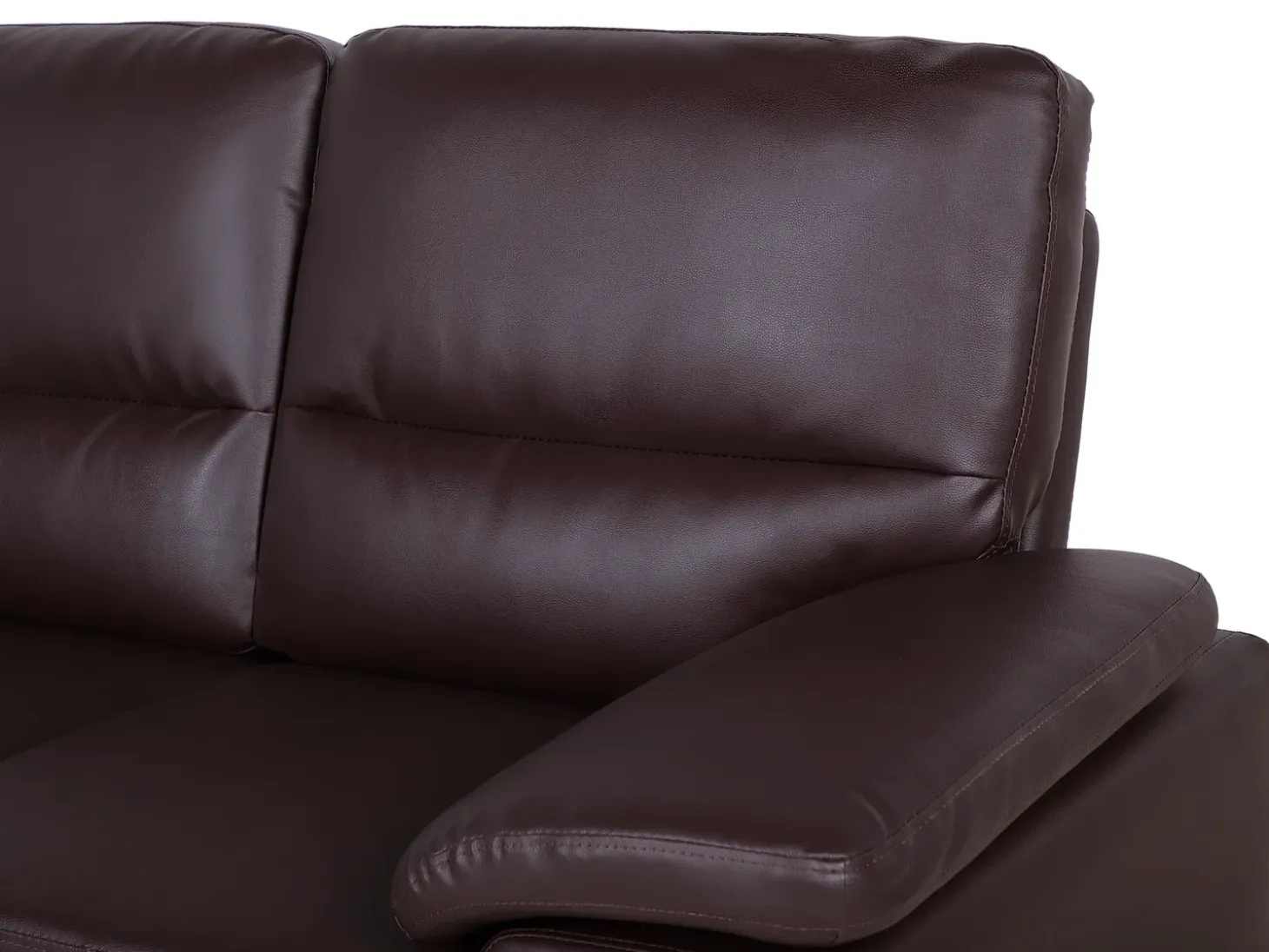 Hot Sofa dla 2 osób VOGAR Ekoskóra Ciemnobrązowy Sofy Dwuosobowe|Kolekcje Sof