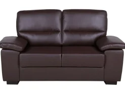 Hot Sofa dla 2 osób VOGAR Ekoskóra Ciemnobrązowy Sofy Dwuosobowe|Kolekcje Sof