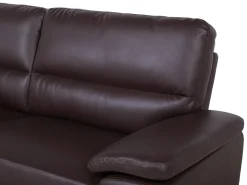 Sofa dla 3 osób VOGAR Ekoskóra Ciemnobrązowy Kolekcje Sof|Sofy Skórzane
