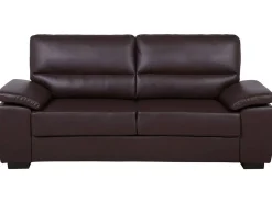 Sofa dla 3 osób VOGAR Ekoskóra Ciemnobrązowy Kolekcje Sof|Sofy Skórzane
