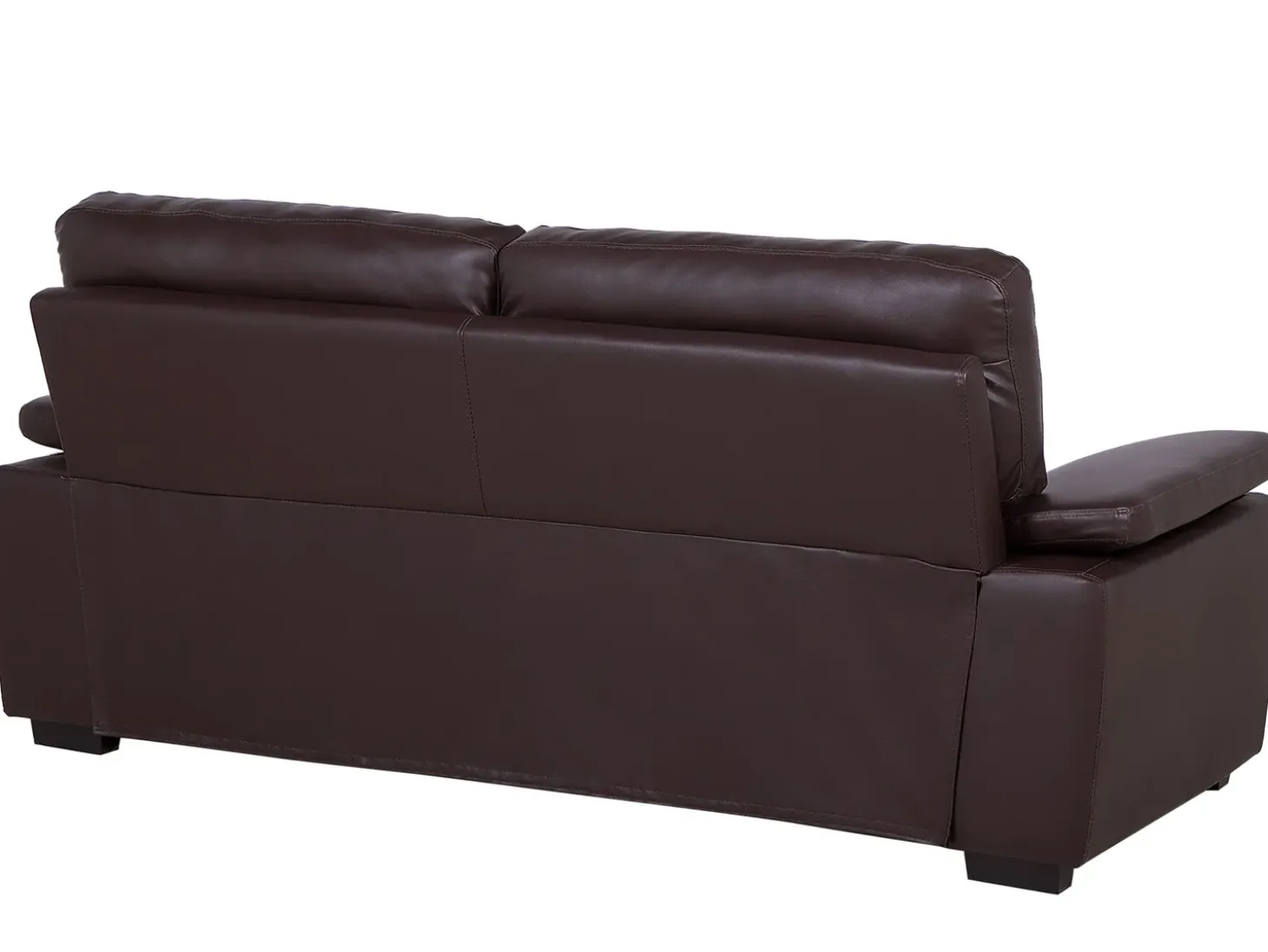 Sofa dla 3 osób VOGAR Ekoskóra Ciemnobrązowy Kolekcje Sof|Sofy Skórzane