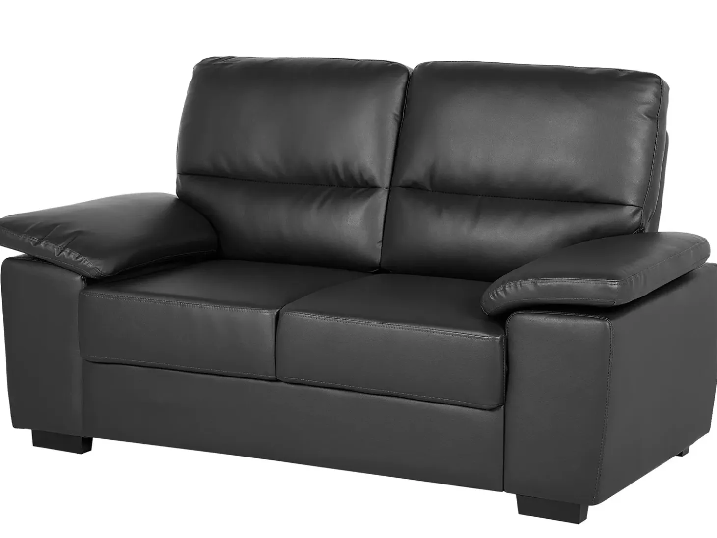 Sale Sofa dla 2 osób VOGAR Ekoskóra Czarny Sofy Dwuosobowe|Kolekcje Sof