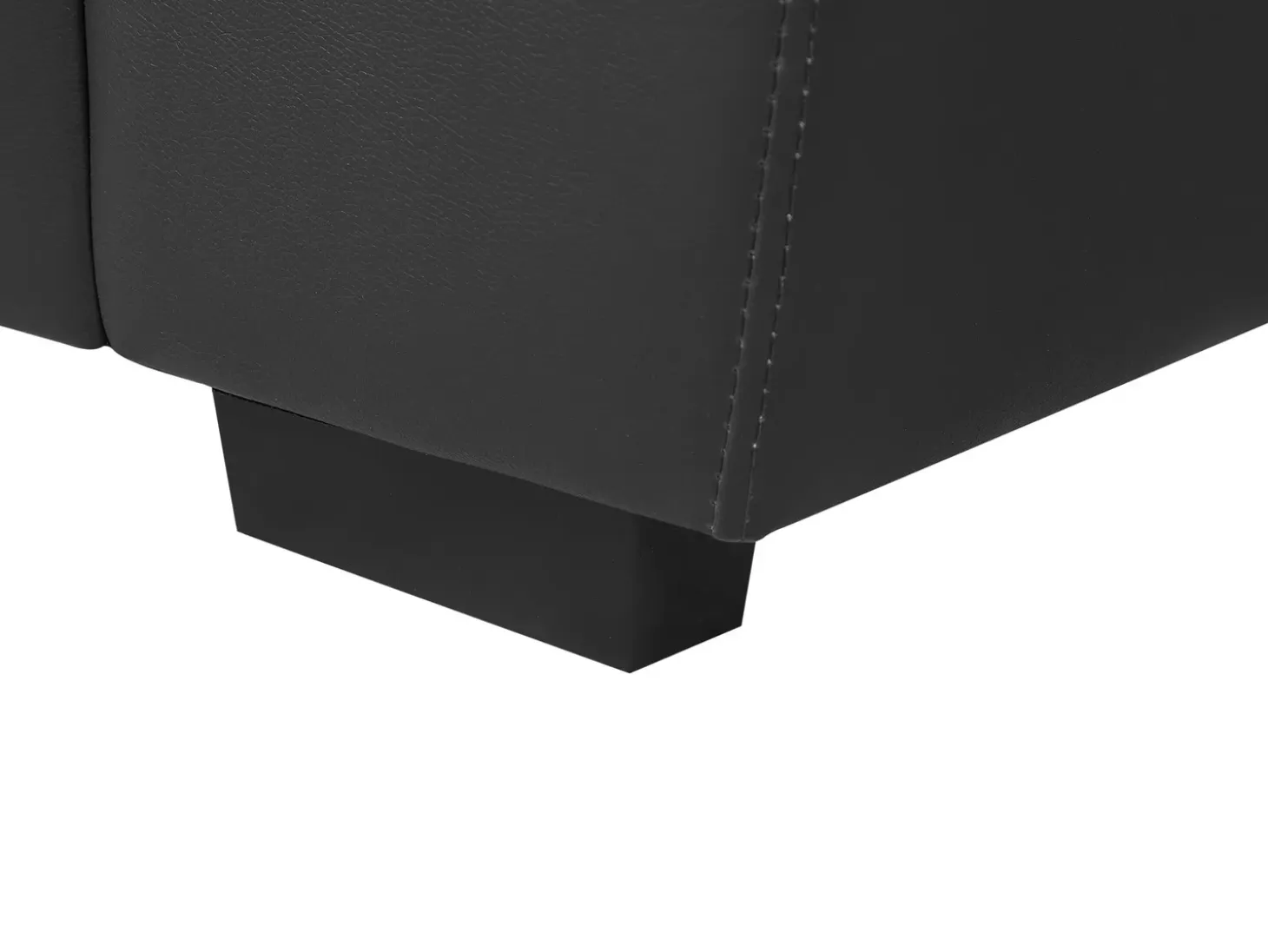 Sale Sofa dla 2 osób VOGAR Ekoskóra Czarny Sofy Dwuosobowe|Kolekcje Sof