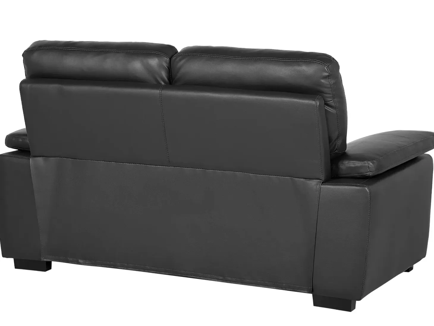 Sale Sofa dla 2 osób VOGAR Ekoskóra Czarny Sofy Dwuosobowe|Kolekcje Sof