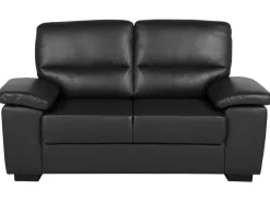 Sale Sofa dla 2 osób VOGAR Ekoskóra Czarny Sofy Dwuosobowe|Kolekcje Sof