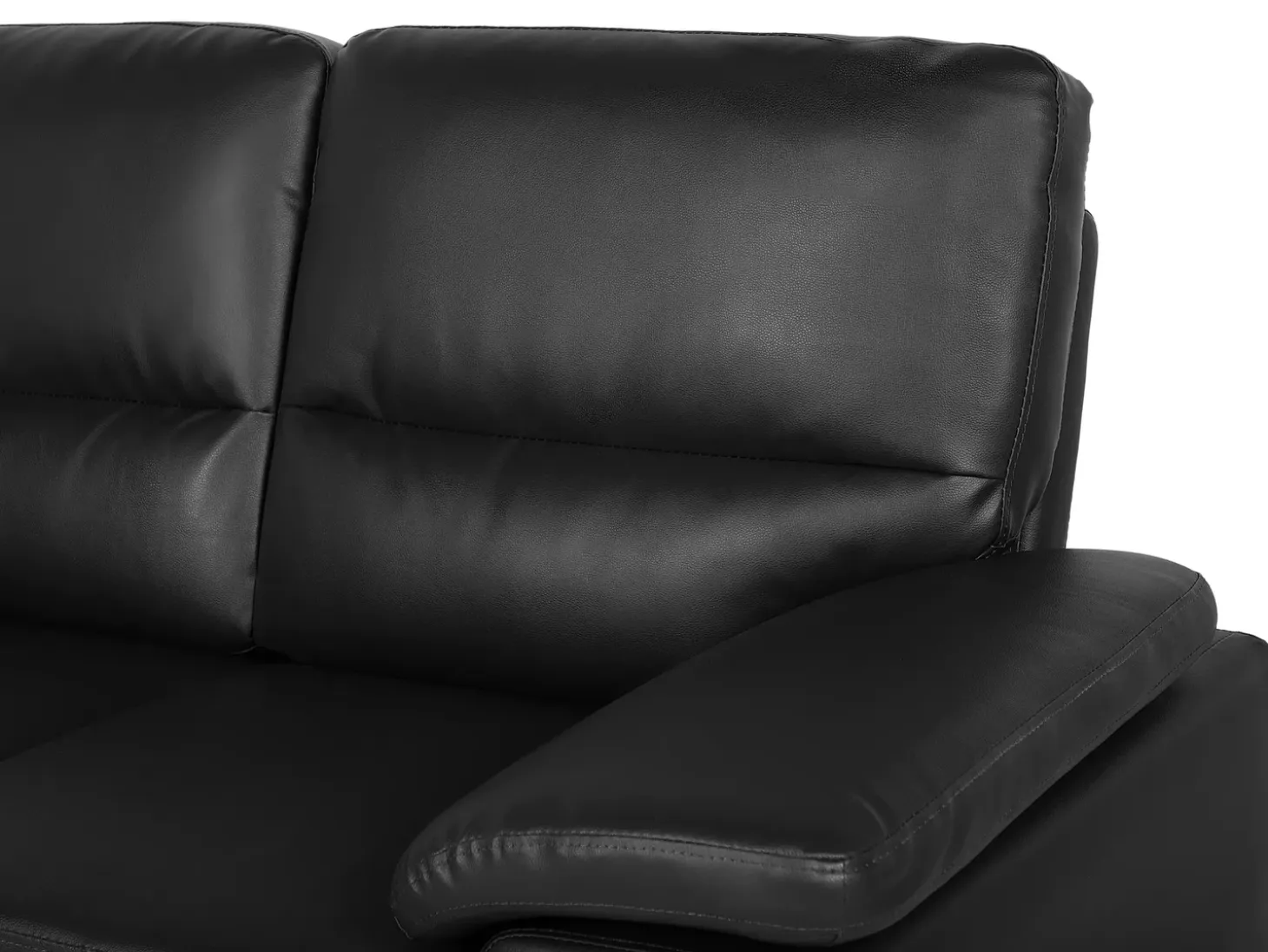 Sale Sofa dla 2 osób VOGAR Ekoskóra Czarny Sofy Dwuosobowe|Kolekcje Sof