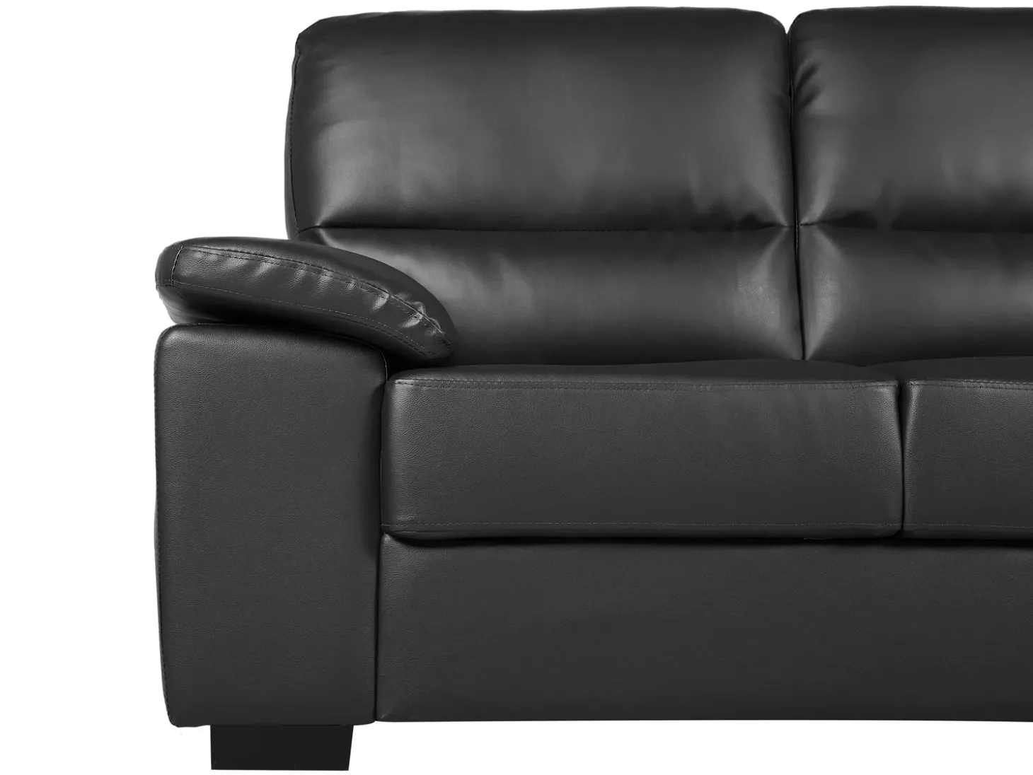 Sale Sofa dla 2 osób VOGAR Ekoskóra Czarny Sofy Dwuosobowe|Kolekcje Sof