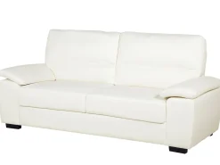 Outlet Sofa dla 3 osób VOGAR Ekoskóra Złamana biel Kolekcje Sof|Sofy Skórzane
