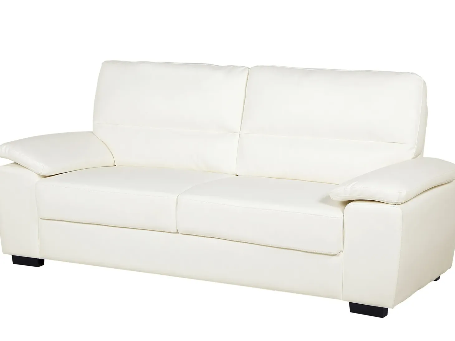 Outlet Sofa dla 3 osób VOGAR Ekoskóra Złamana biel Kolekcje Sof|Sofy Skórzane