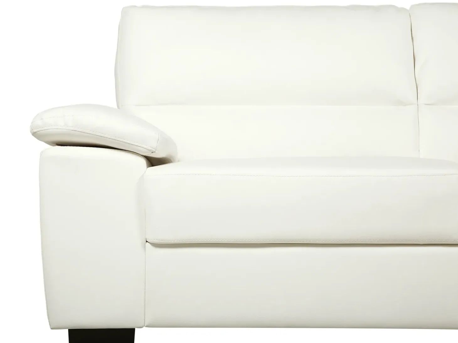 Outlet Sofa dla 3 osób VOGAR Ekoskóra Złamana biel Kolekcje Sof|Sofy Skórzane