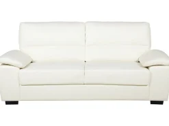 Outlet Sofa dla 3 osób VOGAR Ekoskóra Złamana biel Kolekcje Sof|Sofy Skórzane