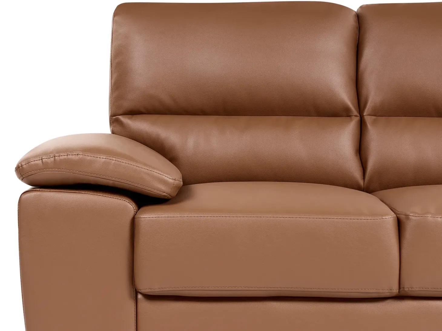 Online Sofa dla 2 osób VOGAR Ekoskóra Złoty brąz Sofy Dwuosobowe|Kolekcje Sof
