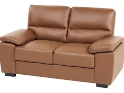Online Sofa dla 2 osób VOGAR Ekoskóra Złoty brąz Sofy Dwuosobowe|Kolekcje Sof