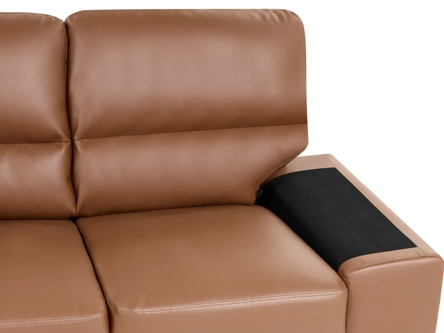 Online Sofa dla 2 osób VOGAR Ekoskóra Złoty brąz Sofy Dwuosobowe|Kolekcje Sof