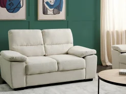 Sofa dla 2 osób VOGAR Jasnobeżowy Sofy Tapicerowane|Sofy Dwuosobowe