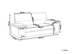 Clearance Sofa dla 3 osób VOGAR Jasnobrązowy Sofy Tapicerowane|Kolekcje Sof