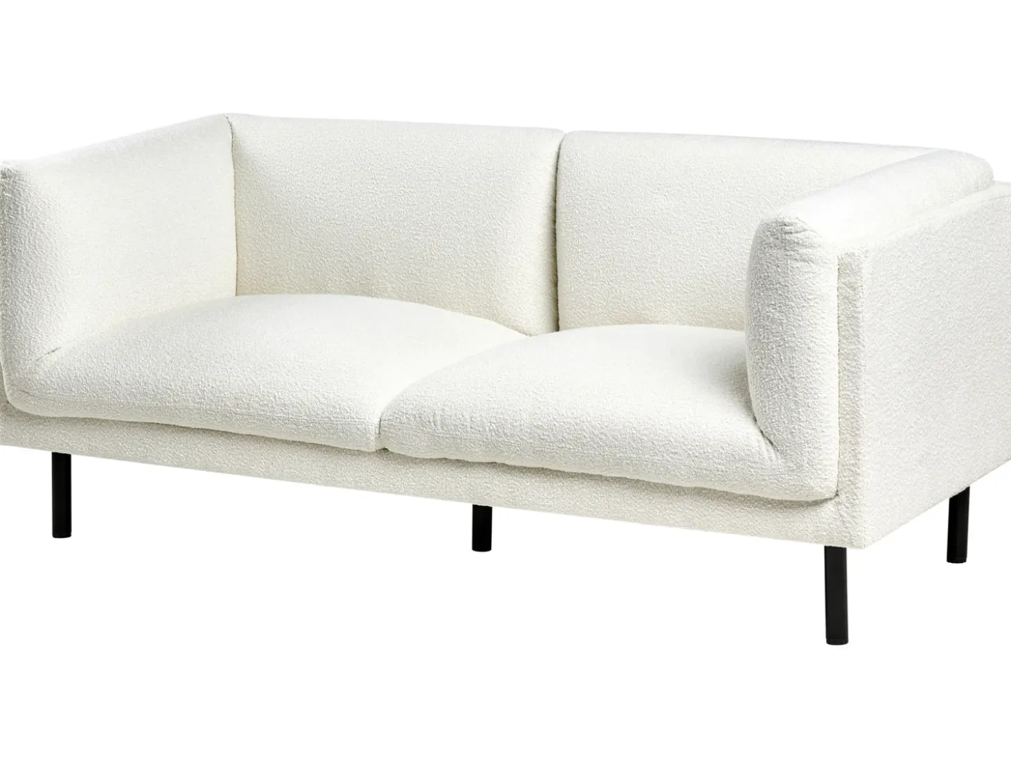 Outlet Sofa dla 2 osób VORGOD Boucle Złamana biel Sofy Tapicerowane|Sofy Dwuosobowe