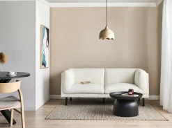 Outlet Sofa dla 2 osób VORGOD Boucle Złamana biel Sofy Tapicerowane|Sofy Dwuosobowe