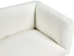 Outlet Sofa dla 2 osób VORGOD Boucle Złamana biel Sofy Tapicerowane|Sofy Dwuosobowe