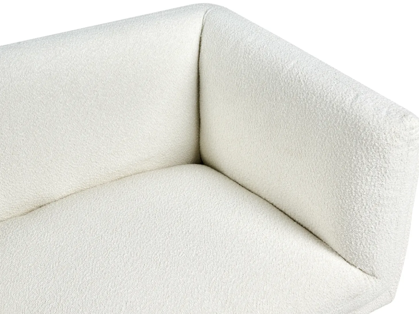 Outlet Sofa dla 2 osób VORGOD Boucle Złamana biel Sofy Tapicerowane|Sofy Dwuosobowe