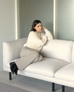 Discount Sofa dla 3 osób VORGOD Jasno Sofy Tapicerowane|Kolekcje Sof