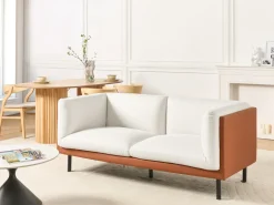 Online Sofa dla 2 osób VORGOD Złamana biel Sofy Tapicerowane|Sofy Dwuosobowe
