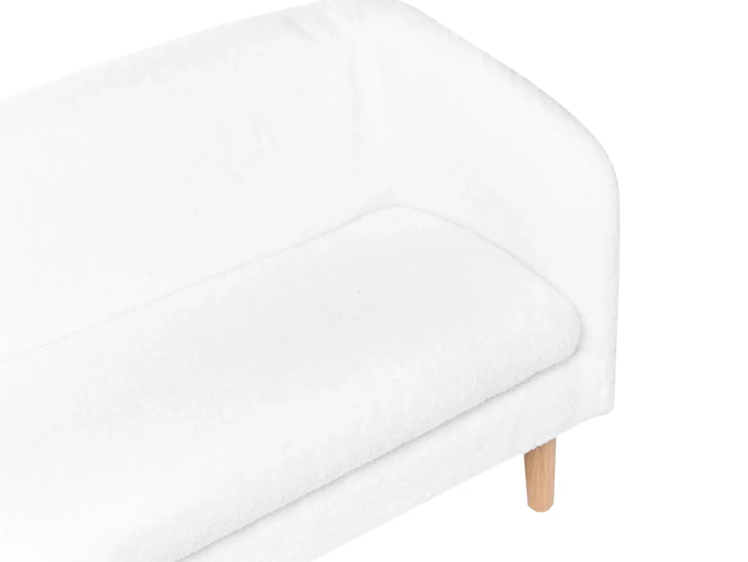 Clearance Sofa dziecięca DAGALI Boucle Biały Dzieci Sofy Dziecięce|Sofy Dziecięce