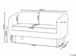 Clearance Sofa dziecięca DAGALI Boucle Biały Dzieci Sofy Dziecięce|Sofy Dziecięce