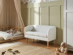 Clearance Sofa dziecięca DAGALI Boucle Biały Dzieci Sofy Dziecięce|Sofy Dziecięce
