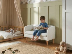 Clearance Sofa dziecięca DAGALI Boucle Biały Dzieci Sofy Dziecięce|Sofy Dziecięce