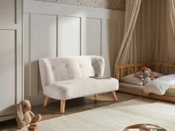 Clearance Sofa dziecięca LOTE Boucle Beżowy Dzieci Sofy Dziecięce|Sofy Dziecięce