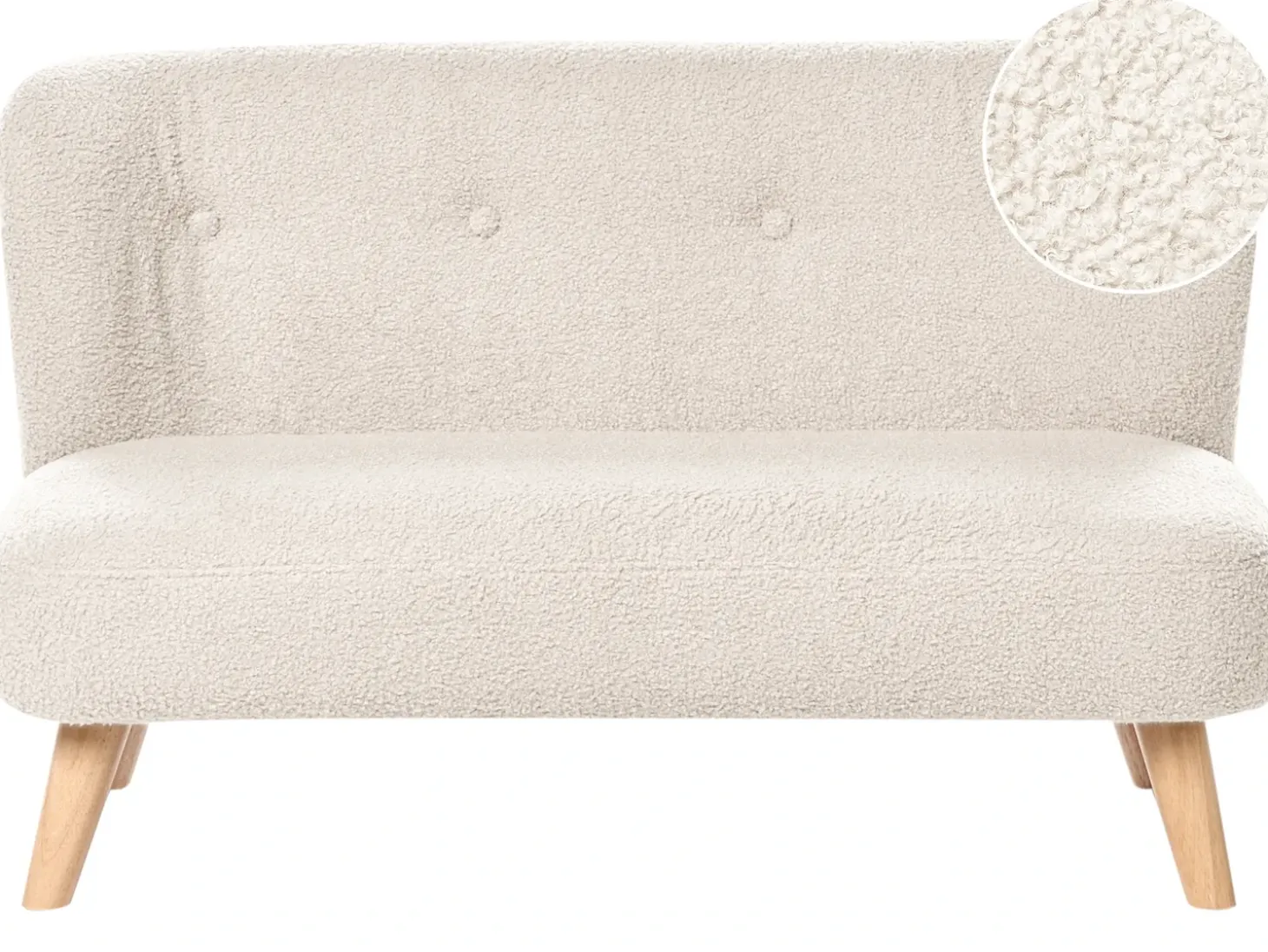Clearance Sofa dziecięca LOTE Boucle Beżowy Dzieci Sofy Dziecięce|Sofy Dziecięce