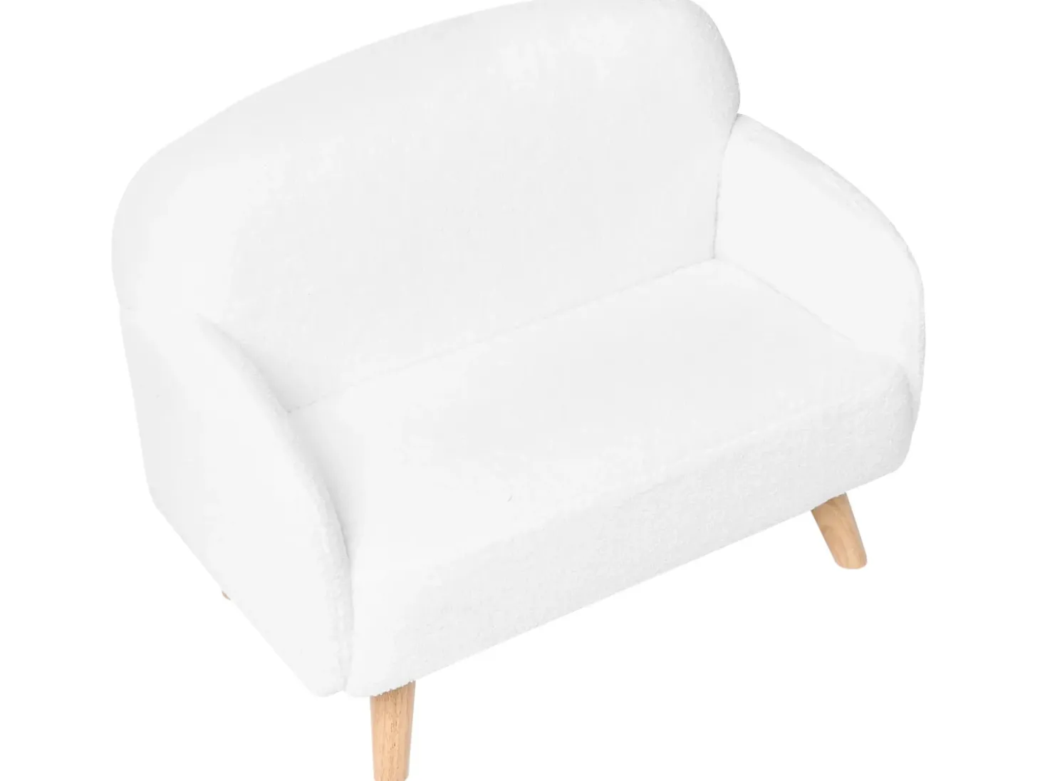 Discount Sofa dziecięca OTTAL Boucle Biały Dzieci Sofy Dziecięce|Sofy Dziecięce
