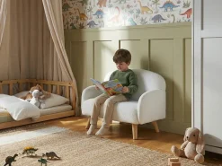 Discount Sofa dziecięca OTTAL Boucle Biały Dzieci Sofy Dziecięce|Sofy Dziecięce