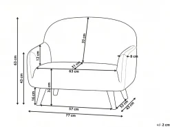 Discount Sofa dziecięca OTTAL Boucle Biały Dzieci Sofy Dziecięce|Sofy Dziecięce
