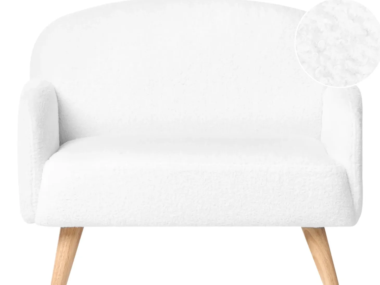 Discount Sofa dziecięca OTTAL Boucle Biały Dzieci Sofy Dziecięce|Sofy Dziecięce