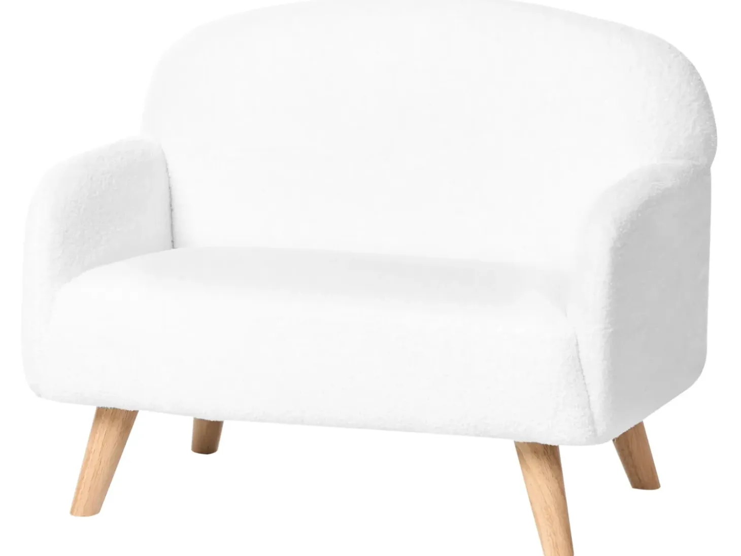 Discount Sofa dziecięca OTTAL Boucle Biały Dzieci Sofy Dziecięce|Sofy Dziecięce