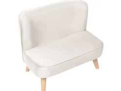 Clearance Sofa dziecięca RISBY Welur Beżowy Dzieci Sofy Dziecięce|Sofy Dziecięce